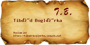 Tibád Boglárka névjegykártya